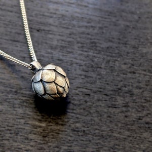 ARTICHOKE pendant, symbol of sensitivity, 925 silver artichoke necklace, antique pendant gift for her, gift for him