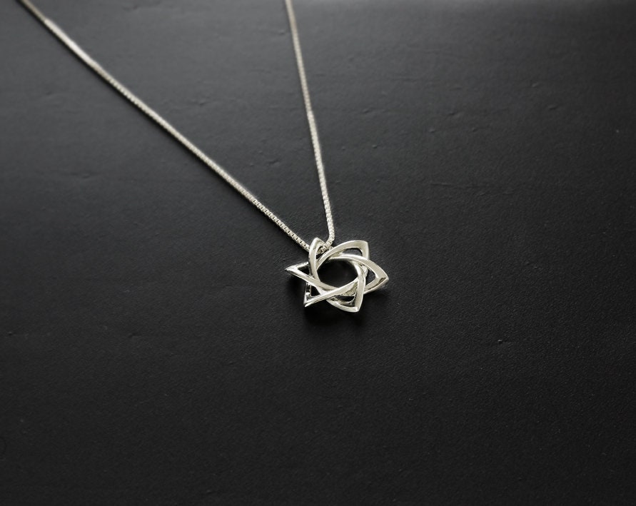 Silver Star of David Pendant Gold Star of David Necklace - Etsy