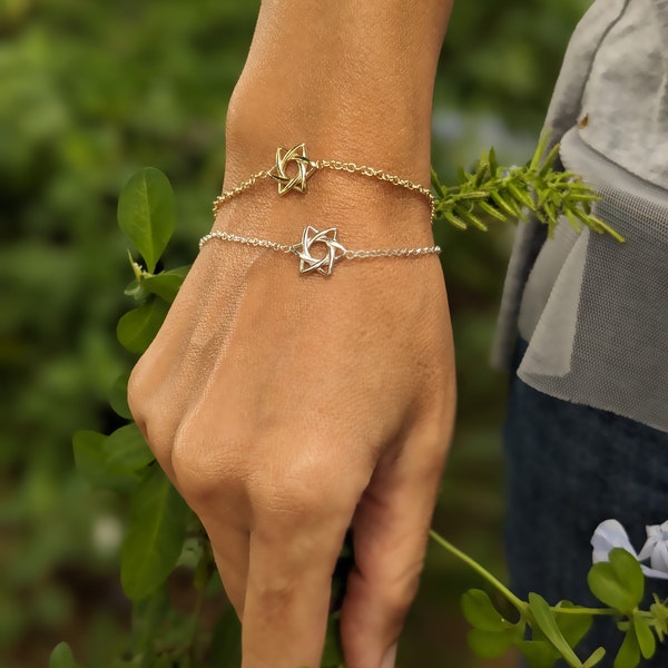 Star of david bracelet, designer magen david ,unique star of david pendant, star of david Jewish jewelry