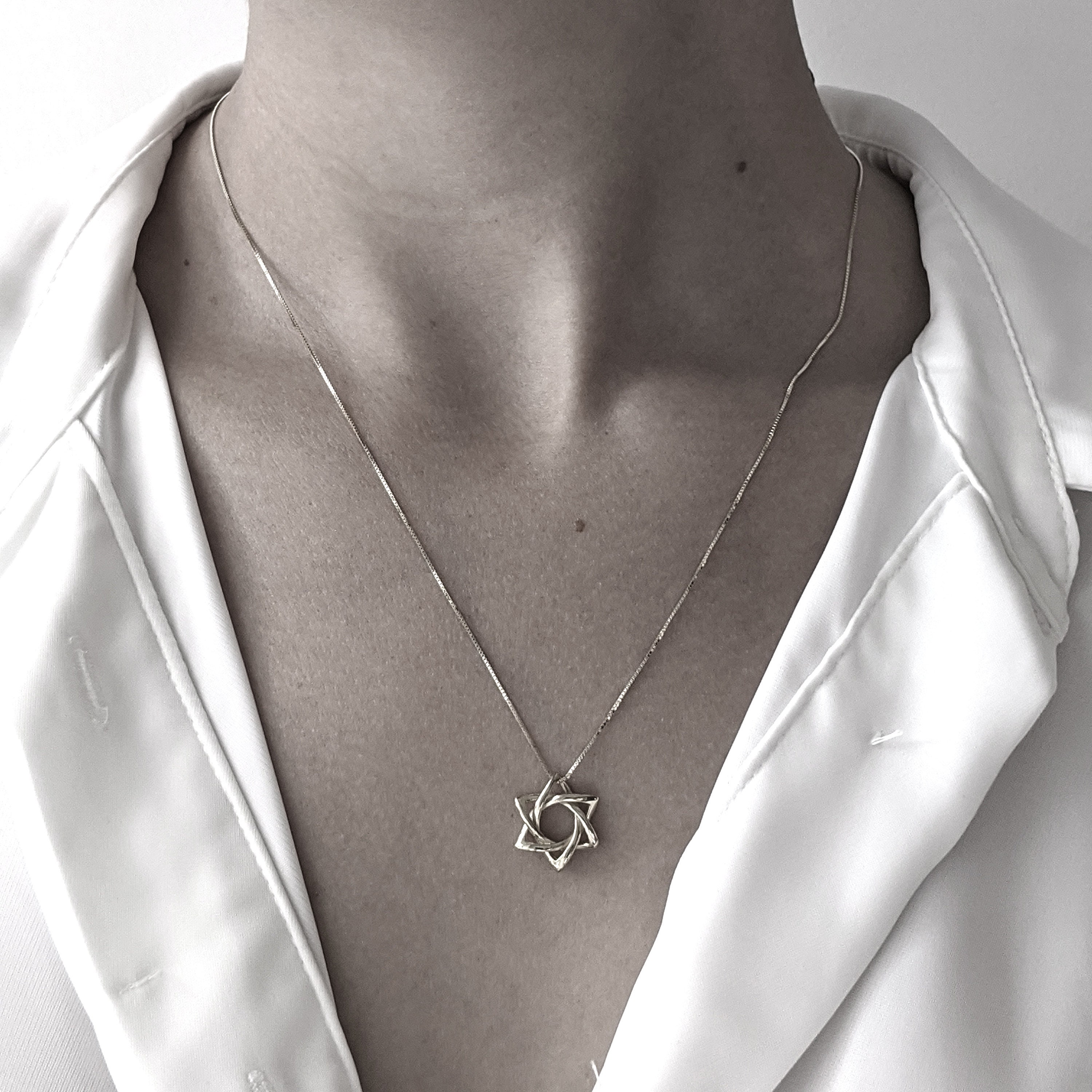 White gold star of cheap david