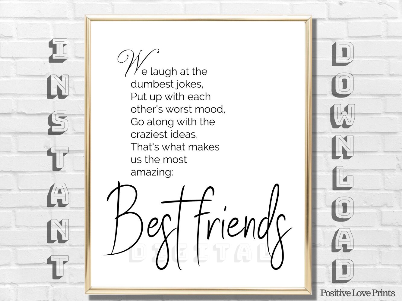 Best Friend Gift Birthday gift Photo quote funny Friendship quote photo print 