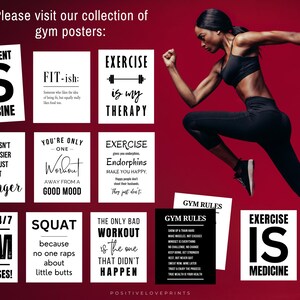 Printable Gym Poster, Movement is Medicine, Motivational Fitness Poster ...