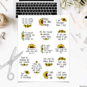 PRINTABLE Inspirational Motivational Positive Sticker Pack - Etsy