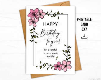 Printable Happy Birthday card for her girls women, Best friend birthday card, Friend birthday greeting card, Digital Download card template