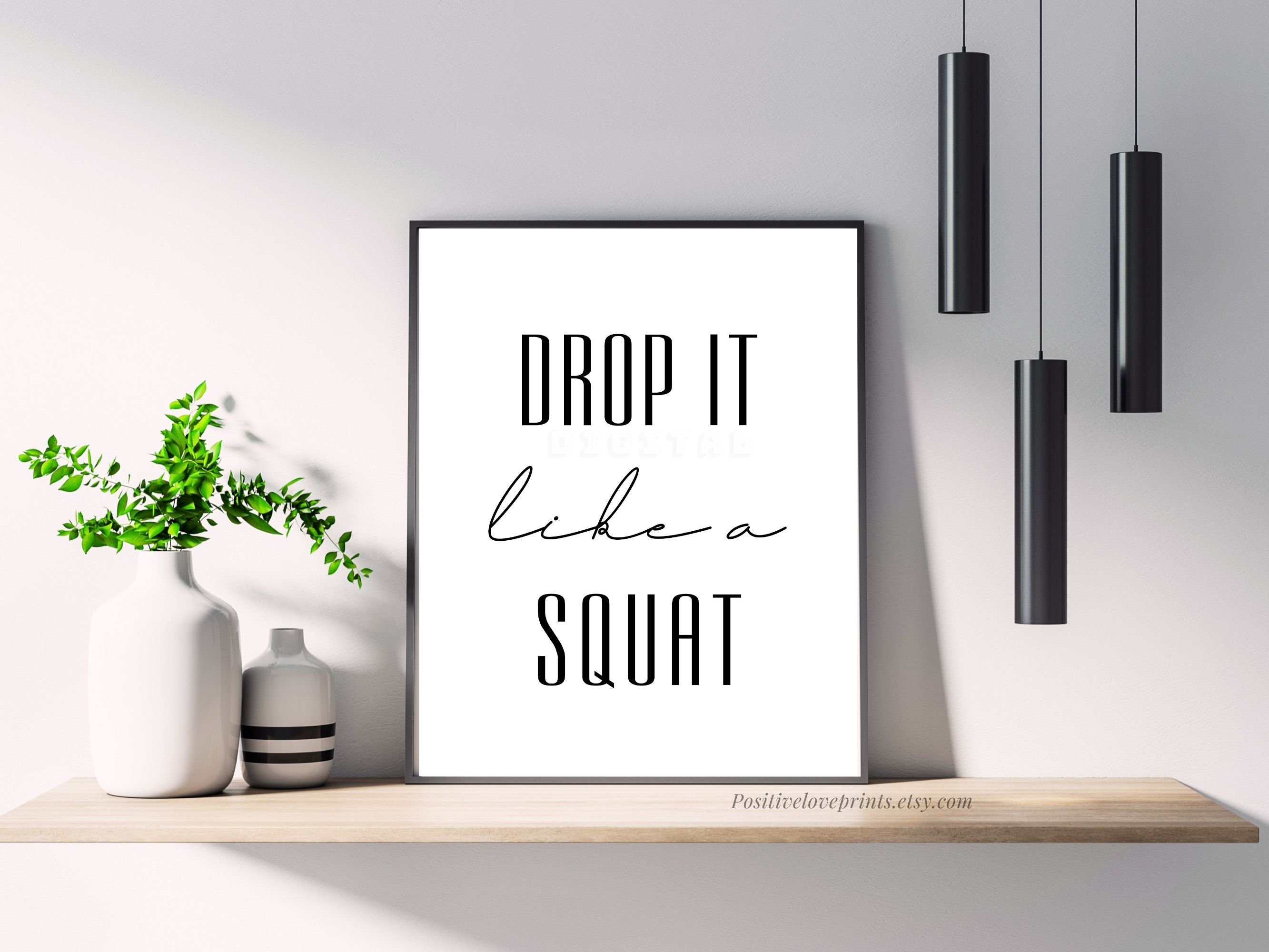 Funny Gym Poster Printable Gym Quote Workout Decor Poster | Etsy