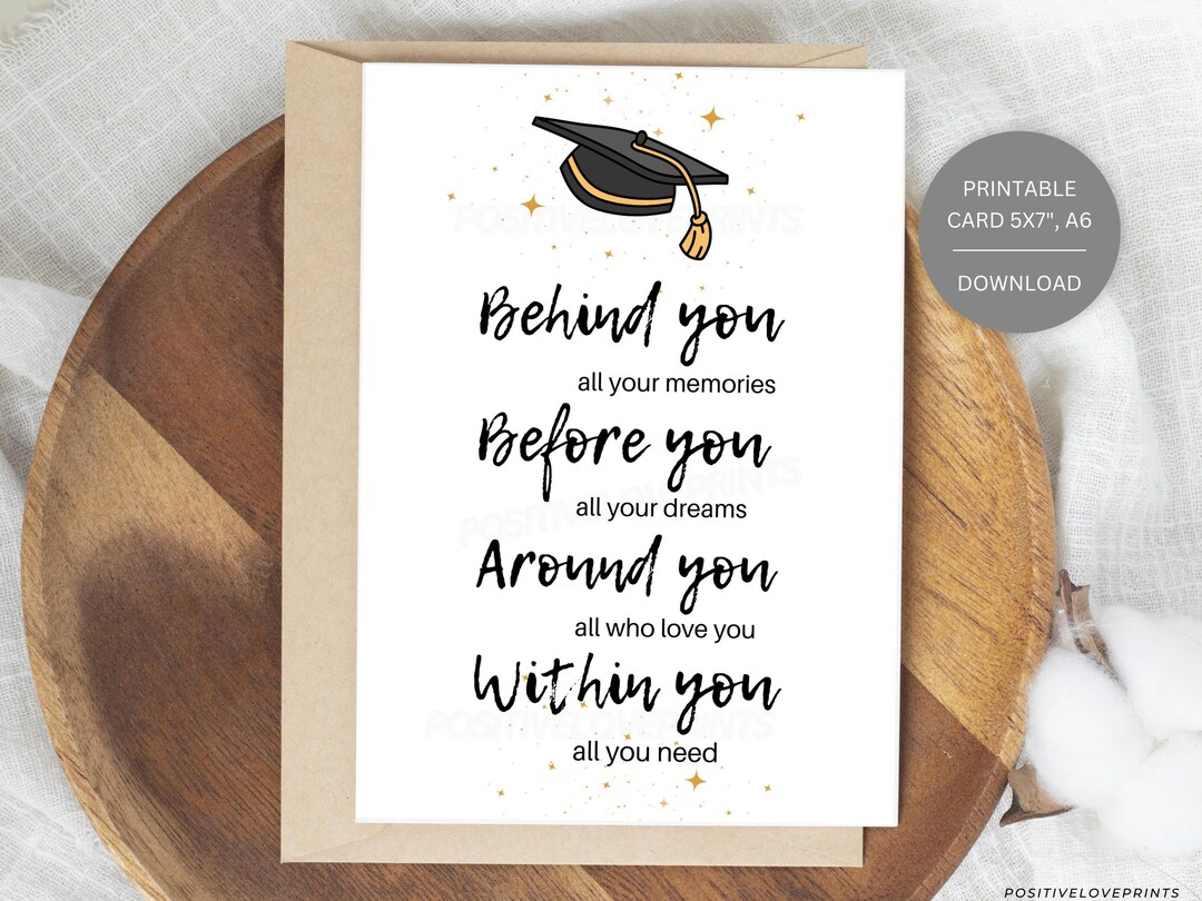 Printable Graduation Card, College High School Graduation Card ...