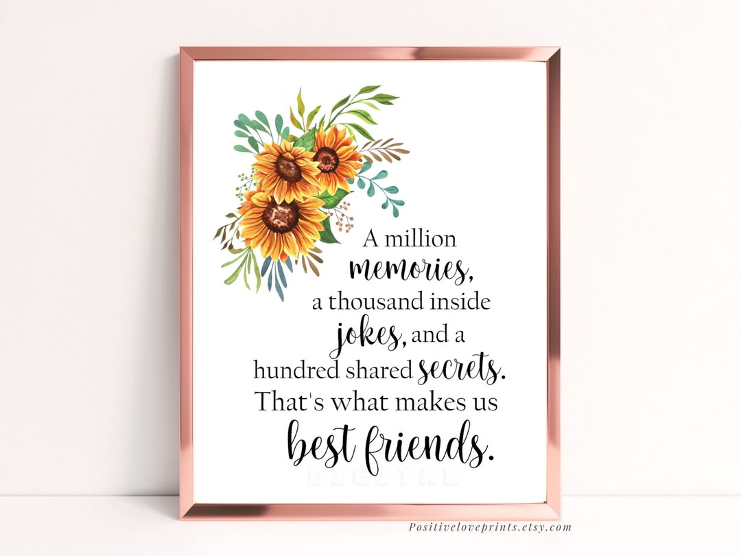 Friendship Quote Printable Best Friend Quote Print Best - Etsy