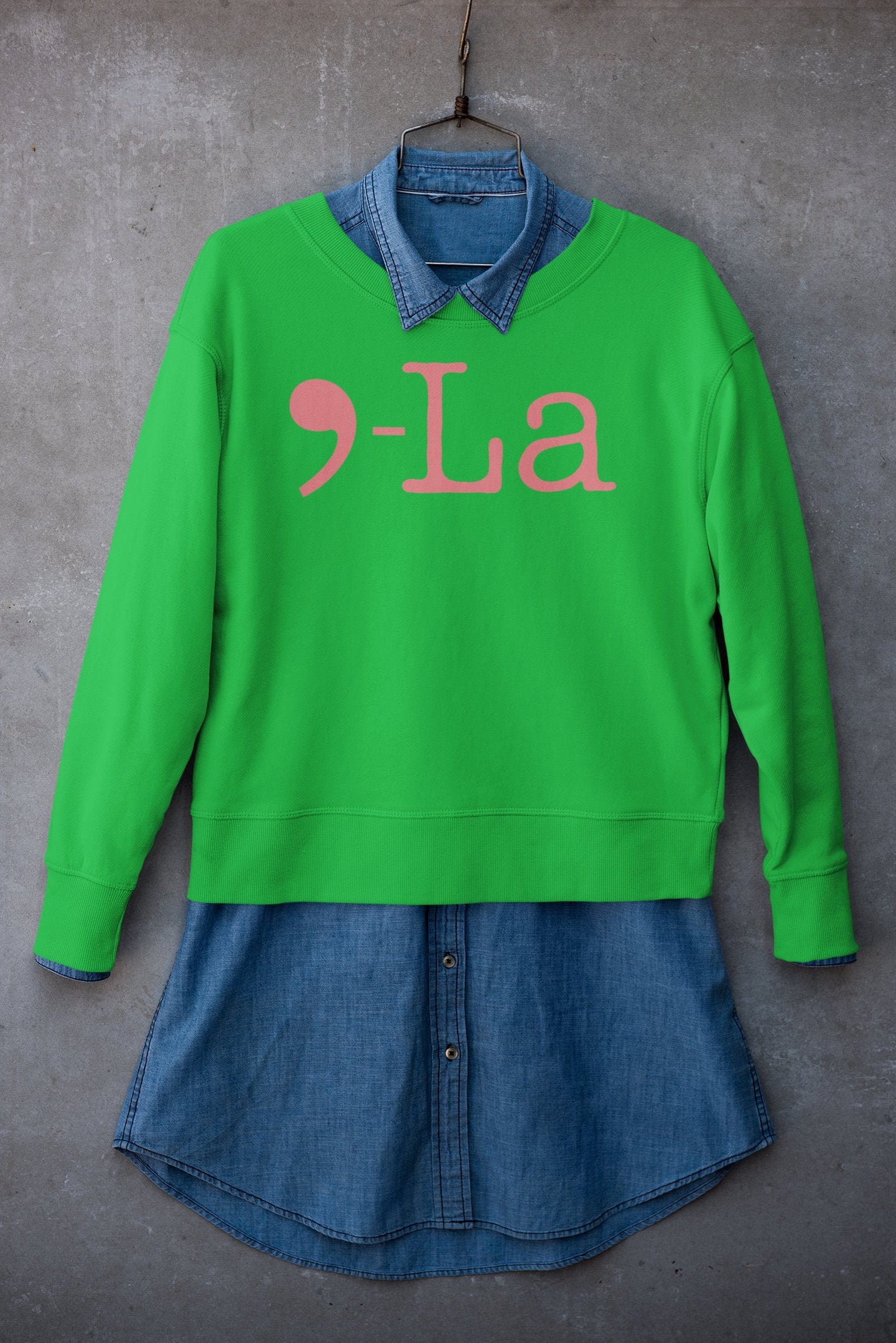 comma sweatshirt pink