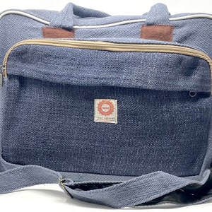 Hemp laptop bag, eco-friendly computer sleeve, sustainable tech laptop bag, natural fiber computer bag, stylish hemp messenger laptop bag
