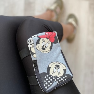 Mickey Mouse  Leg Bag Garter Bag, Bridesmaid Gift, Bike ride Bag, IPhone X, 11, 12, 13 Carnival and Festival Bag, Passport Holder Thigh bag