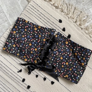 Floral Print Underbust Belt, Corset Belt for Woman, Fairy Corset, Waist Corset, Wedding Corset, Festival Corset