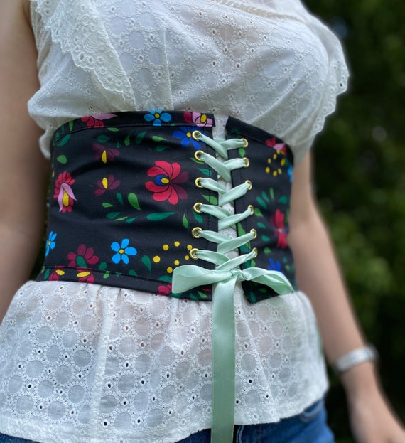 floral corset belt