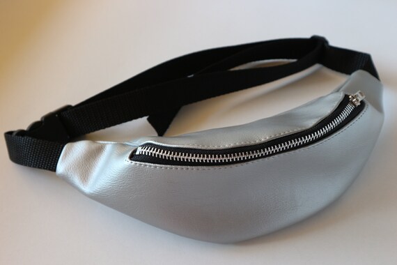 silver fanny pack