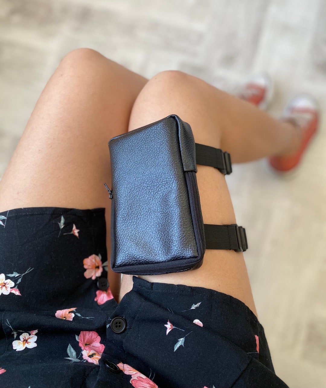 Black Waterproof Leg Bag, Thigh Bag, Bag Holster, Running, Work