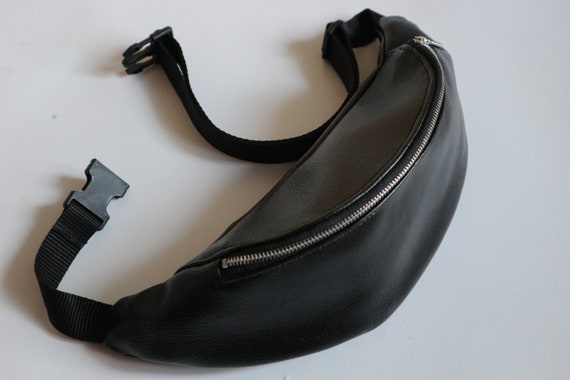 BLACK Waterproof Fannypack Free Shipping Hands Free Belt | Etsy