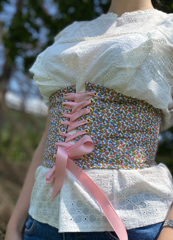 Floral Print Underbust Belt, Corset Belt for Woman, Fairy  display picture 1