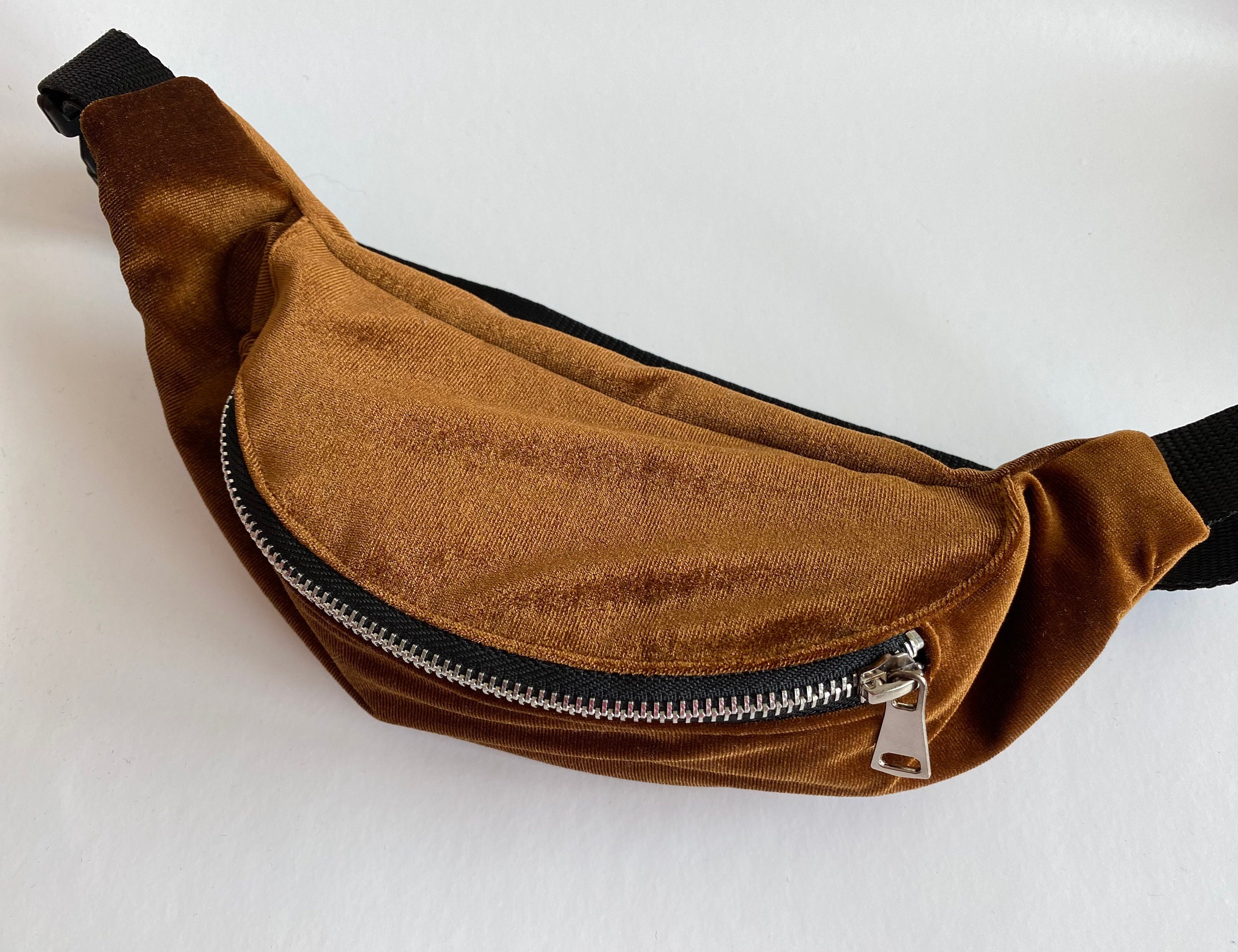 Bronze Velvet Fanny Pack Belly Belt Bag Traveler Bag Gift Etsy