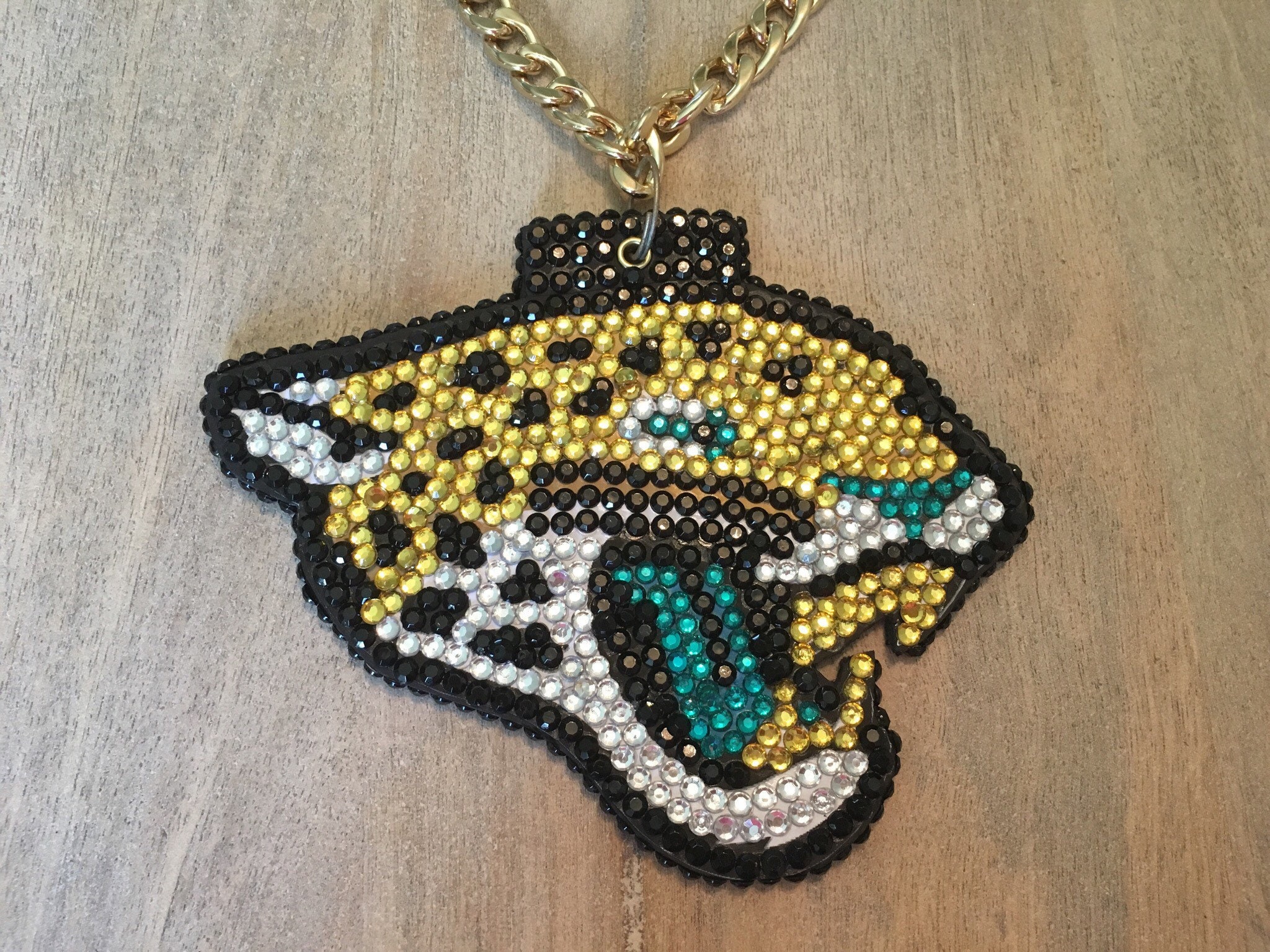 Jacksonville Jaguars NFL NCAA Team Logo Necklace Turnover Etsy