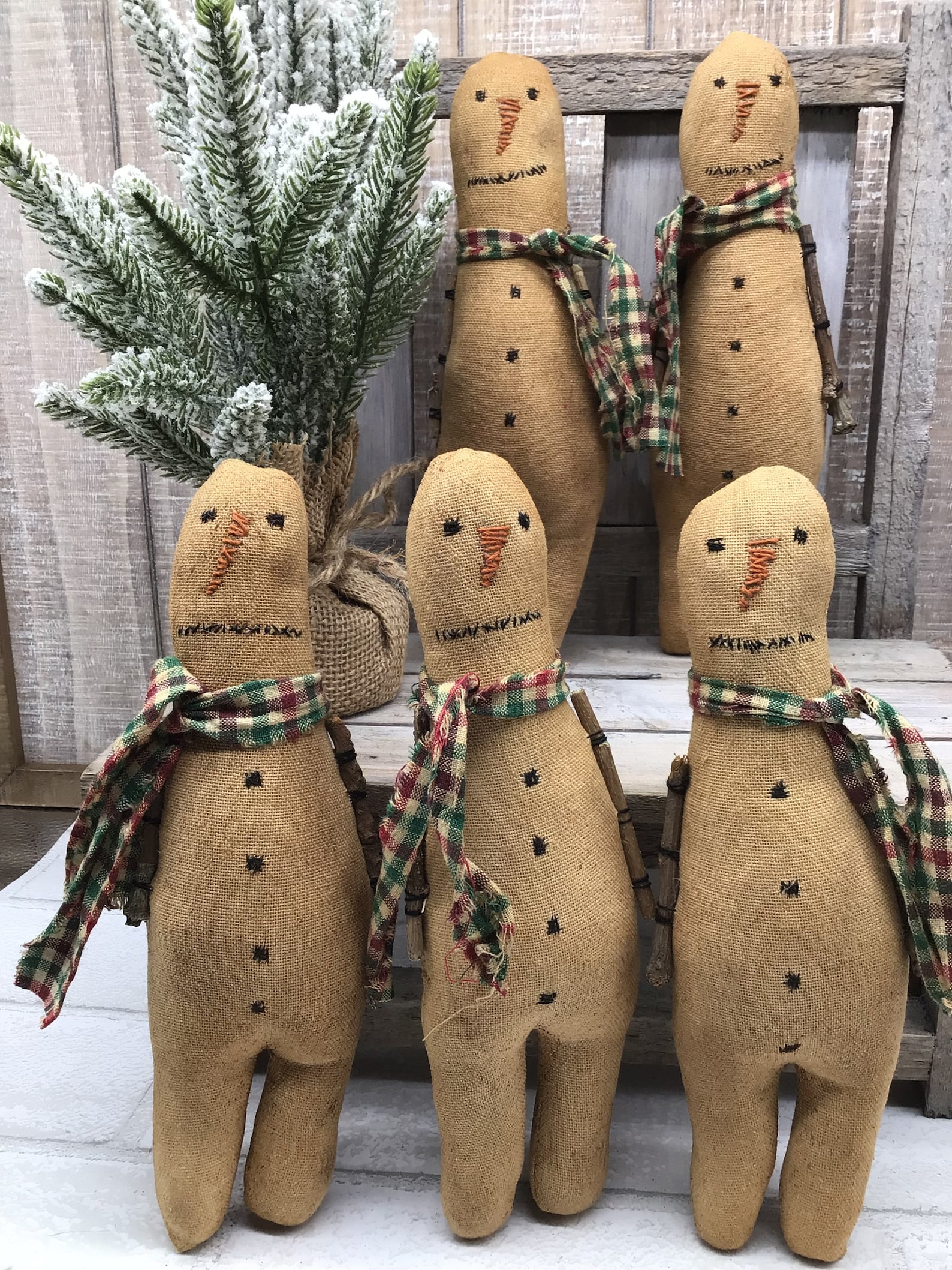 Primitive Grungy Snowman ~ Primitive Winter ~ Christmas Rag Doll ...