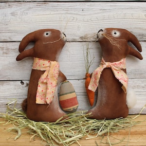 Primitive  Bunny Grungy Rustic decor  Primitive Easter spring rabbit shelf sitter bowl filler farmhouse decor