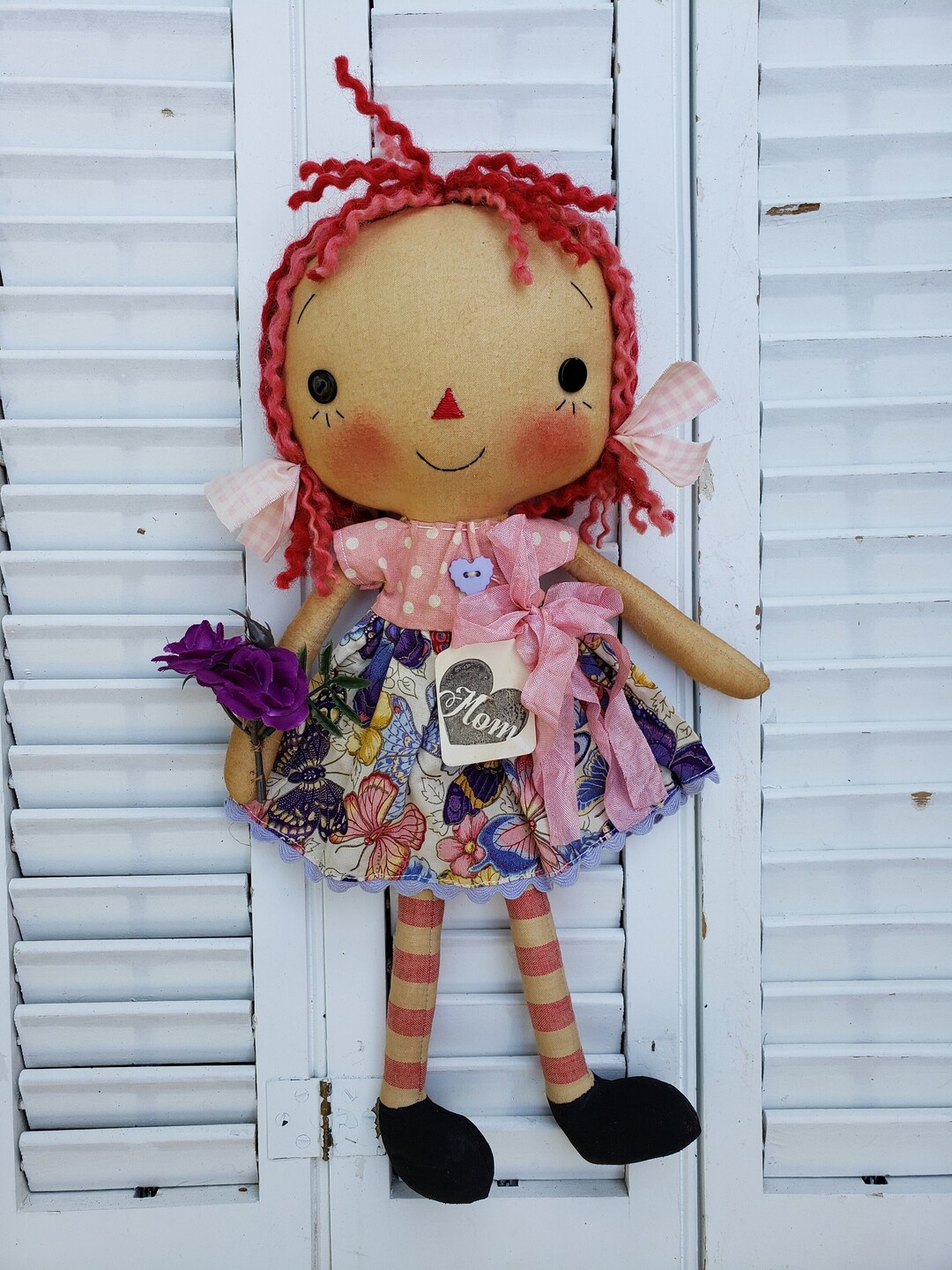 Primitive Raggedy Ann Doll Annie Ragdolls Mother's Day Etsy