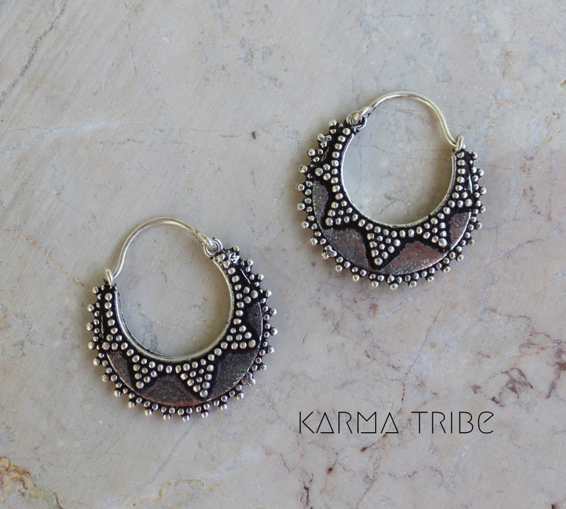delicate silver hoop earrings