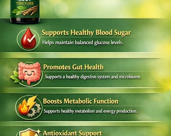 Organic Berberine HCL Tincture | Cinnamon & Mango Leaf | Herbal Metabolic Wellness Support | Plant-Based Liquid Extract