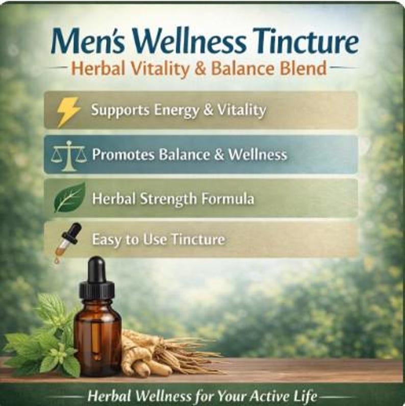 Tintura para el bienestar masculino: Mezcla herbal para vitalidad y equilibrio imagen 4