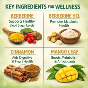 Organic Berberine HCL Tincture | Cinnamon & Mango Leaf | Herbal Metabolic Wellness Support | Plant-Based Liquid Extract immagine 4