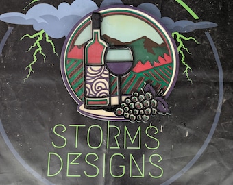 Handcrafted Mountain Vineyard Wooden Wall Art with Resin