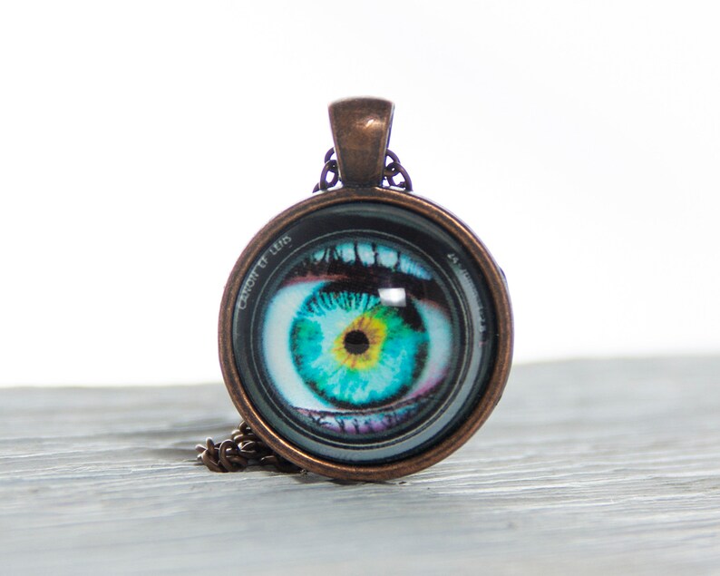 Eye Necklace Eye Jewelry Eye Glass Pendant Realistic Eye Human Eyeball