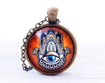 Hand der Fatima Kette Hamsa Hand Kette Hamsa Anhänger Hamsa Halskette Auge Halskette Fatima Anhänger Miriam es Hand Anhänger Hamsa Hand