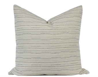 Handwoven Lines Thai Cotton Pillow Cover, Linea