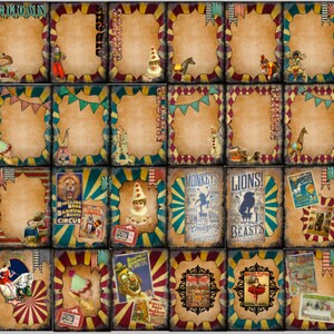 vintage circus digital junk journal