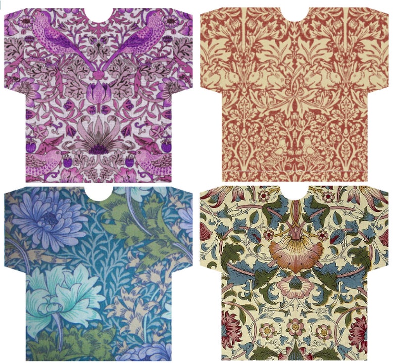 Art Nouveau Pre Raphaelite William Morris Digital Printable Postcards ...