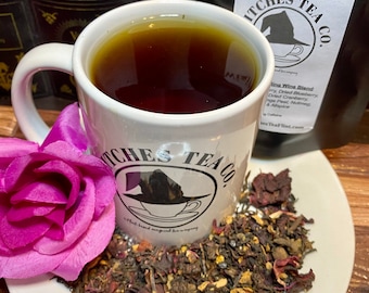 Wine Me, Dine Me, Witchy.... Darjeeling Black Tea Blend - Organic Fair Trade - Witches Tea - Mother’s Day Gift