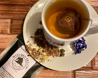 Namaste, Witches - Jasmine Pearls Green Tea Blend - Organic Fair Trade - Witch Tea - Ganesh Tea - Gift