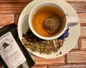 Bad & Bruja White Peony Tea (Bai Mu Dan) - Organic Fair Trade - White Tea - Witches Tea - Tropical Tea - Gift