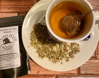 PMS & Menopause Tea ~ Maiden of the Moon Loose Leaf Herbal Tea  - Organic Fair Trade - Witch Tea - Mother’s Day Gift