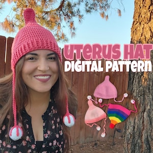 CROCHET PATTERN: Uterus hat