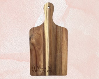 Engraved Paddle Charcuterie Cutting Board for Nonno | Nonno's Charcuterie | Gift for Nonno| Nonno Birthday Gift | Nonno's Soppressata