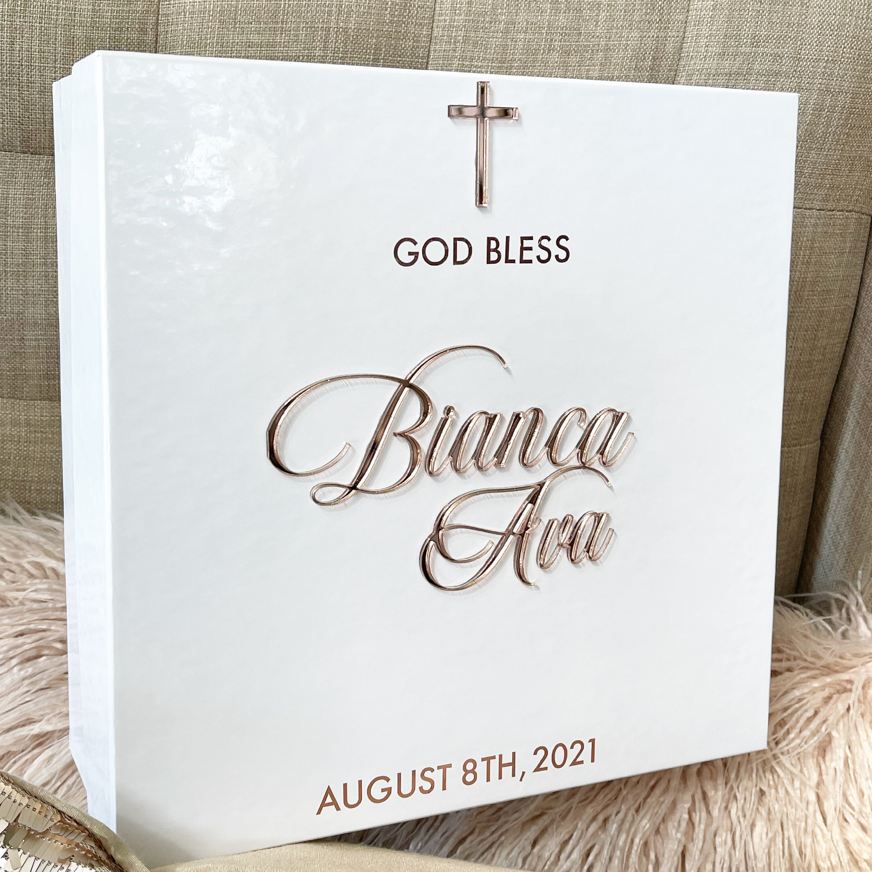 Personalized Baptismal Keepsake Gift Box Baby Baptism Etsy