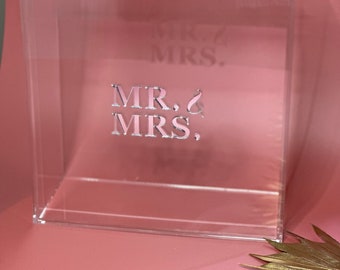 Personalized Acrylic Box Wedding | Acrylic Keepsake Box  | Acrylic Baptism Box |  God Bless |  Baptism Keepsake | Baptism Box | Mr & Mrs