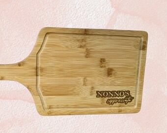 Engraved Paddle Charcuterie Cutting Board for Nonno | Nonno's Charcuterie | Gift for Nonno| Nonno Birthday Gift | Nonno's Soppressata