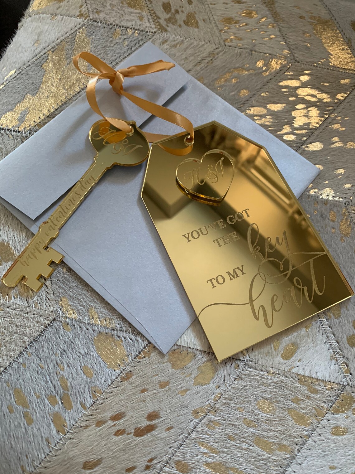 Laser Cut and Engraved Key to My Heart Valentines Day Card Etsy