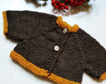 Set of two yellow brown doll cardigans Hand knitted wool | Etsy Set of two yellow brown doll cardigans Hand knitted wool | Etsy