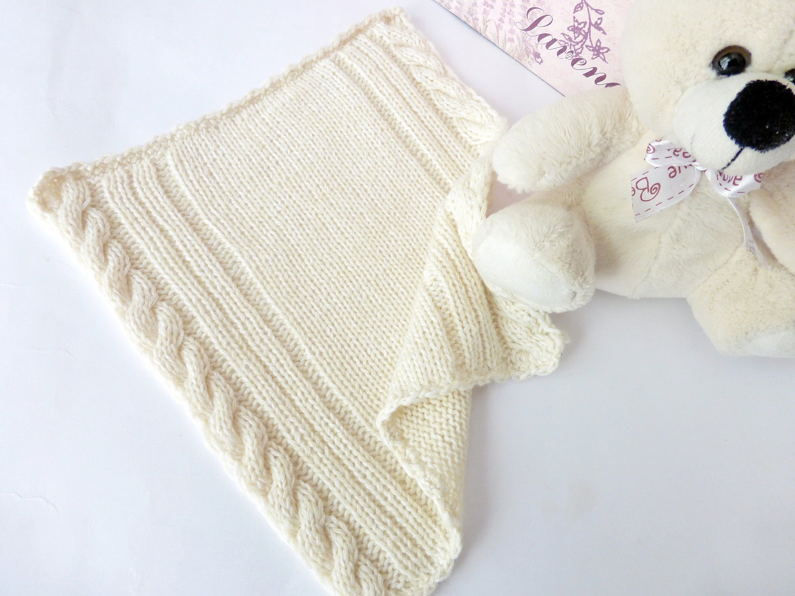Doll white knit blanket Dollhouse miniature Knitted bedcover Etsy