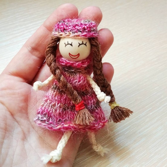 small knitted dolls