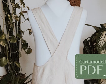 Crossed apron PDF sewing pattern - A0 format - copy shop/plotter