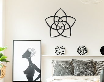 Venus Flower Metal Wall Art: Ethnic Floral Wall Decor